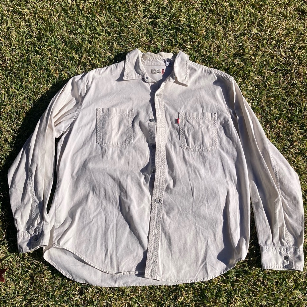Levi's Off-White Casual Button-Down Shirt